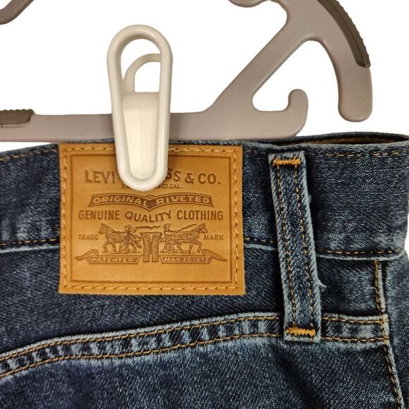 LEVI'S Jeans Womens 32 Medium Dark Blue Baggy Dad Jeans Premiums Baggy Loose 14 - Picture 7 of 12